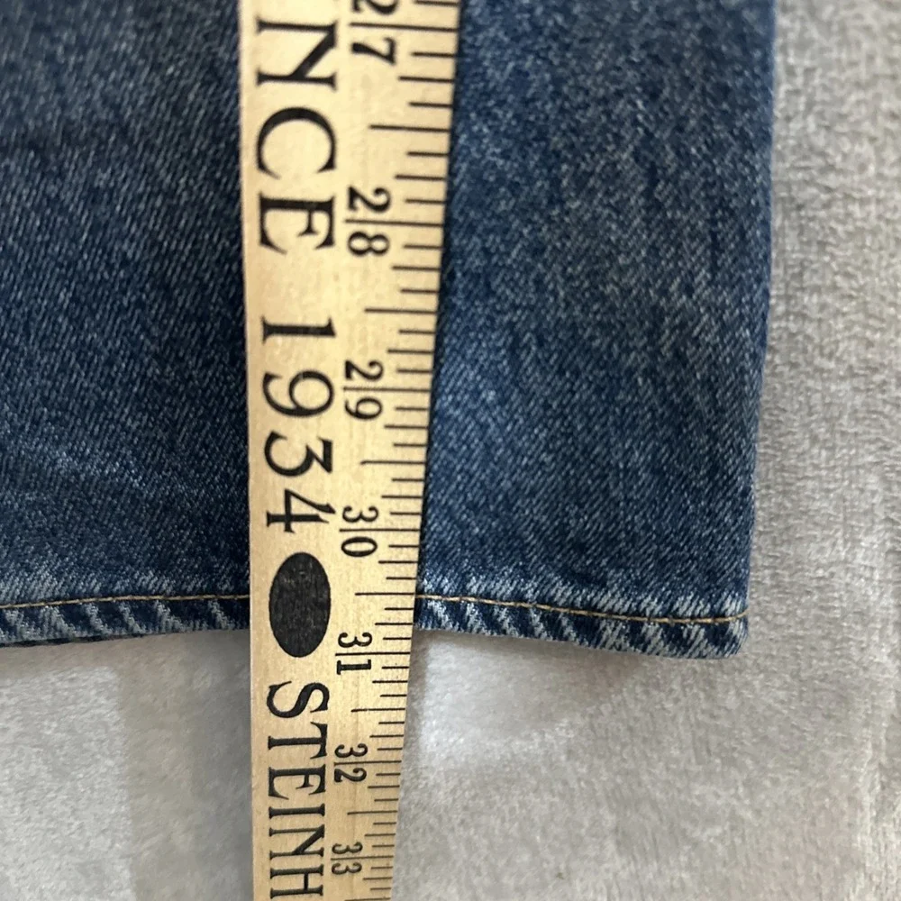 Rare Levi's 501 Premium‎ Straight Denim Jeans Blue Sz 31 Batwing Red Button Fly